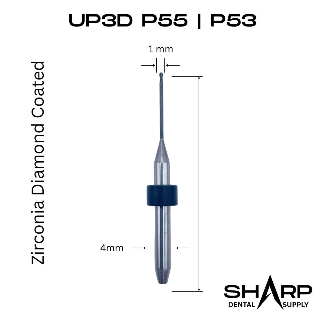 Milling Burs for the UP3D P55, P53 mills